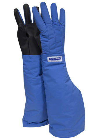 National Safety Apparel G99CRBEPLGSH Nylon Taslan and PTFE Shoulder Waterproof Safety Glove, Cryogenic, 26" - 27" Length, Large, Blue