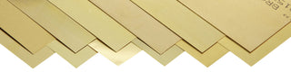 260 Brass Sheet, Unpolished (Mill) Finish, Half Hard Temper, 0.001-0.015" Thickness, 6" Width, 12" Length (Pack of 12)