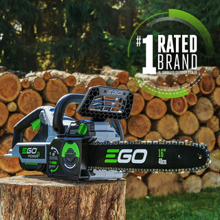 EGO POWER+ Chain Saw, 16” Battery Powered Chainsaw, Electric Cordless, Battery and Charger Not Included – CS1610