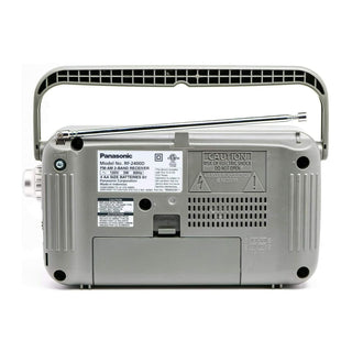 Panasonic Portable AM/FM Radio, Battery Operated Analog Radio, AC Powered, Silver (RF-2400D)