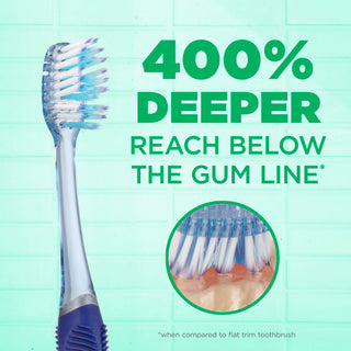 GUM Technique Deep Clean Toothbrush - Compact Head - Soft Toothbrushes for Adults with Sensitive Soft Bristles, 3 Count