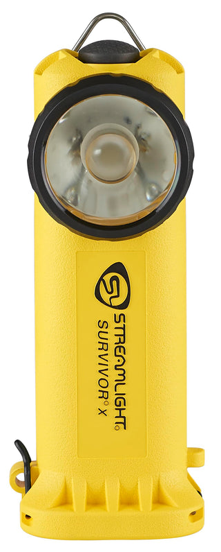 Streamlight 90962 Survivor X 250-Lumen Right-Angle Firefighter's Flashlight with Charger and Charging System, Yellow