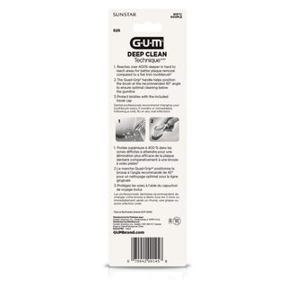 GUM Technique Deep Clean Toothbrush - Compact Head - Soft Toothbrushes for Adults with Sensitive Soft Bristles, 3 Count