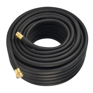 Flexon 5/8" x 50' Heavy Duty Premium Rubber Hot Water Hose, Black