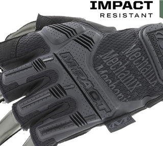 Mechanix Wear M-Pact Fingerless Tactical Impact Resistant Gloves - Impact Protection & Vibration Absorption - Heavy Duty - Machine Washable - Medium - Covert Black