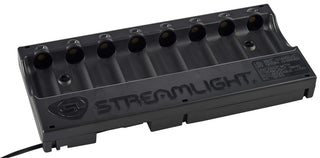 Streamlight 20221 SL-B26 Protected Li-Ion USB Rechargeable Battery Pack 120V/100V AC 8-Unit Bank Charger, Black