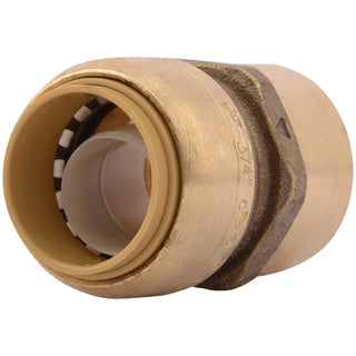SharkBite 3/4 x 3/4 Inch FNPT Adapter, Push To Connect Brass Plumbing Fitting, PEX Pipe, Copper, CPVC, PE-RT, HDPE, U088LFA