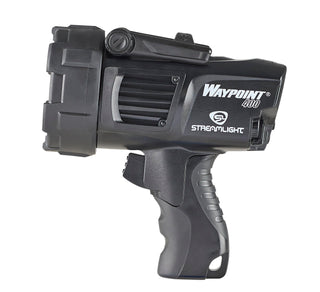 Streamlight 44911 WayPoint 400 Rechargeable 1400-Lumen Long Range Pistol-Grip Spotlight with 120V AC Charger and Polymer Holder/Mount, Black