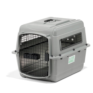 Petmate Sky Kennel - For Air and Travel, Airline Compliant Dog Crate for Pets up 15-30 lbs, Heavy Duty Dog Kennel, Made in the USA- 28 Inches