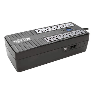 Tripp Lite 850VA UPS Battery Backup Surge Protector Efficient Energy-Star Certified, AVR, 12-Outlet Uninterruptible Power Supply, Dataline Protection, 3-Year Warranty & $100,000 Insurance (ECO850LCD)