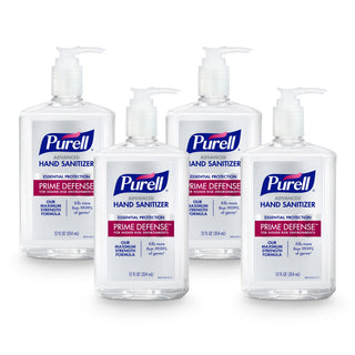 Purell Prime Defense Advanced Hand Sanitizer, Essential Protection, 12 fl oz Pump Bottles (Pack of 4) - 3699-06-EC2