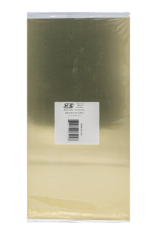 K&S 16404 Brass Sheet, 0.016" Thick x 6" Wide x 12" Long, 1 Piece, Made in The USA
