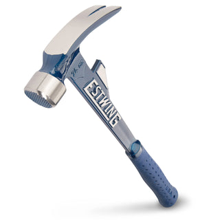 ESTWING Hammertooth Hammer - 24 oz USA Made Long Handle Straight Rip Claw Hammer with Milled Face & Shock Reduction Grip - E6-24TM