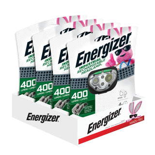 Energizer LED Rechargeable Headlamp Flashlight, 15-Hour Run Time, 400 Lumens (Charging Cable Included)