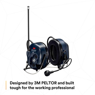 3M PELTOR WS LiteCom PRO III Headset, Neckband, Professional Grade Durability, Wireless Two-Way Communication Radio, Bluetooth, Boom Microphone, Navy Blue, MT73H7B4D10NA