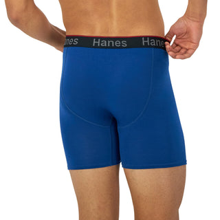Hanes Total Support Pouch Men's Boxer Briefs Pack, Anti-Chafing, Moisture-Wicking Underwear, Odor Control (Reg or Long Leg), X-Large