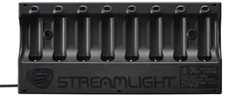 Streamlight 20221 SL-B26 Protected Li-Ion USB Rechargeable Battery Pack 120V/100V AC 8-Unit Bank Charger, Black