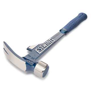 ESTWING Hammertooth Hammer - 24 oz USA Made Long Handle Straight Rip Claw Hammer with Milled Face & Shock Reduction Grip - E6-24TM
