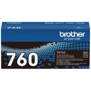 Brother Genuine TN760 High Yield Black Toner Cartridge, (for use with MFC-L2710DW MFC-L2750DW HL-L2350DW HL-L2370DW HL-L2395DW HL-L2390DW DCP-L2550DW Printers) (Pack of 1)