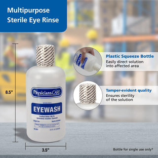 PhysiciansCare Eye Wash Solution, Sterile Isotonic Buffered Solution for Flushing & Irrigating Eyes, 32-oz Bottle
