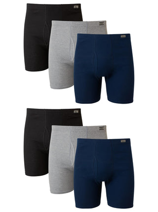 Hanes mens Tagless Comfortsoft Waistband - Multiple Packs Available Boxer Briefs, 6 Pack Assorted, Medium US