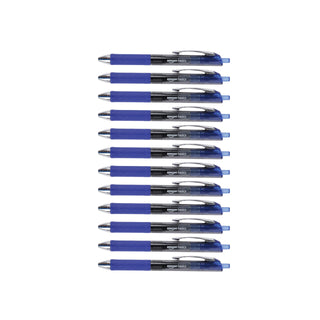 Amazon Basics Retractable Gel Pens, Fine Point 0.7mm, Smooth Writing, No-Smear Ink, Blue, 12-Pack