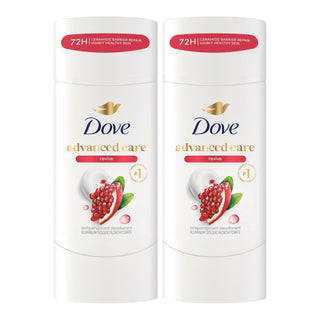 Dove Advanced Care Antiperspirant Deodorant for Women Twin Pack Revive 72 hour sweat and odor protection 2.6 oz (Packaging May Vary)