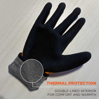 Ergodyne unisex adult ANSI A5 Coated Waterproof CR Gloves, Orange, X-Large Pack of 1 US, 7551
