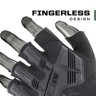 Mechanix Wear M-Pact Fingerless Tactical Impact Resistant Gloves - Impact Protection & Vibration Absorption - Heavy Duty - Machine Washable - X-Large - Covert Black