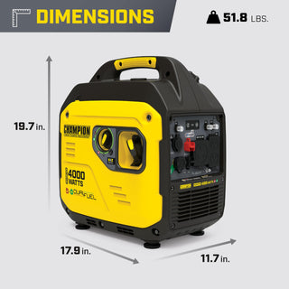 Champion Power Equipment 4000-Watt Dual Fuel RV Ready Portable Inverter Generator with Quiet Technology and 3 Year Warranty