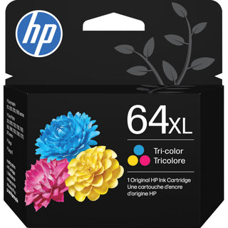 HP 64XL Tri-Color High-Yield Ink Cartridge Printers | Works with Printer Series: Envy Inspire 7950e; Envy Photo 6200, 7100, 7800; Tango | Eligible for Instant Ink | N9J91AN