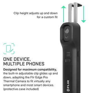 Flir Edge Pro - Wireless Bluetooth Thermal Imaging Camera for Smartphones, Compatible with All iOS and Android Devices, 480x360 Super Resolution (160x120 Native IR)