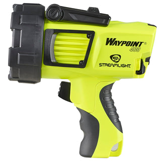 Streamlight 44910 WayPoint 400 1400-Lumen 400,000-Candela Rechargeable Handheld LED Spotlight for Outdoor, Marine, and Emergency Use, Yellow