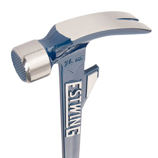 ESTWING Hammertooth Hammer - 24 oz USA Made Long Handle Straight Rip Claw Hammer with Milled Face & Shock Reduction Grip - E6-24TM