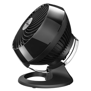 Vornado 460 Small Desk Fan with 3 Speed Settings, Adjustable Tilt Chrome Glide Bar, for Bedroom, Office, Home, Air Circulation up to 70 Feet, Quiet Table Fan, Black