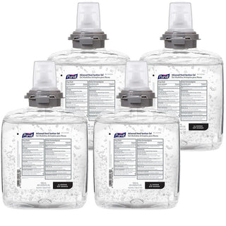 Purell Advanced Hand Sanitizer Gel, 1200 mL Sanitizer Refill TFX Touch-Free Dispenser (Pack of 4) - 5456-04
