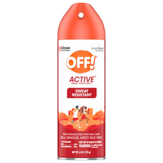 OFF! Active Insect Repellent Sweat Resistant Long Lasting Protection Repels Mosquitoes 6 Ounce (Pack of 12)