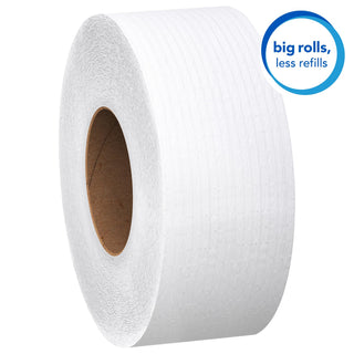 Scott Professional Essential High-Capacity Jumbo Roll Toilet Paper, Bulk (07223), Septic Safe, White (12 Rolls at 2,000' Each, 24,000'/Case)
