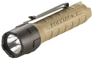 Streamlight 88605 PolyTac X 600-Lumen 11485-Candela Professional Tactical LED Flashlight with Non-Rechargeable Batteries, Easy-Open Box, Coyote