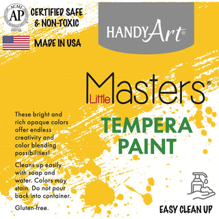 Handy Art Little Masters Tempera Paint, Red, Gallon 128 oz Bottle, Bright & Mixable, High Opacity, Washable Colors for Classroom, Students, Kids, Young Artists, Safe & Non-Toxic, Made in USA