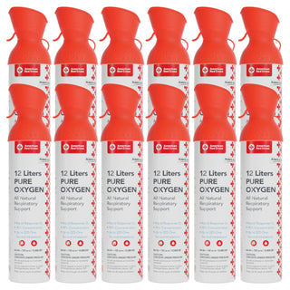 Red Cross Rapid Response Supplemental Oxygen Canister 12 Liter - 12 Pack