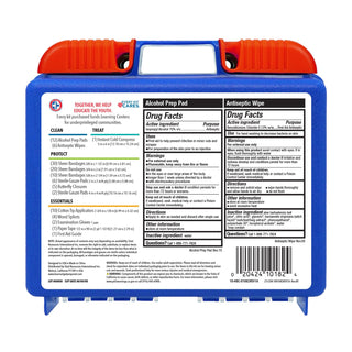 Be Smart Get Prepared 110 pc First Aid Kit: Clean, Treat, Protect Minor Cuts, Home, Office, Car, School, Business, Travel, Emergency, Outdoor, Camping & Sports, FSA/HSA (Packaging may vary)