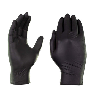 AMMEX X3 Black Nitrile Gloves for cooking Food Prep, Disposable, Latex Free, 3 Mil, Powder-Free, Lightly Textured