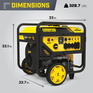 Champion Power Equipment 15,000-Watt MKE Series Portable Generator with Electric Start and CO Shield