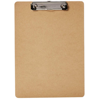 Amazon Basics Hardboard Office Clipboard, Letter Size, 9" x 12.5", Brown, 12-Pack