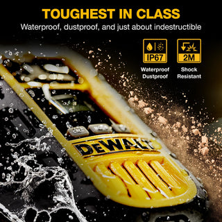 DEWALT DXFRS800 FRS Walkie Talkies, Long Range 2 Way Radio, 2W, IP67 Waterproof, Rechargeable, 2 Pack, DXFRS800