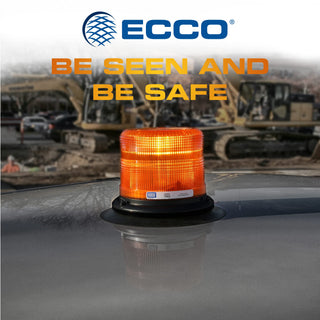 ECCO 7945A 7945 Series Pulse 2 Beacon Light 3 Bolt / 1 Inch Pipe Mount, Amber