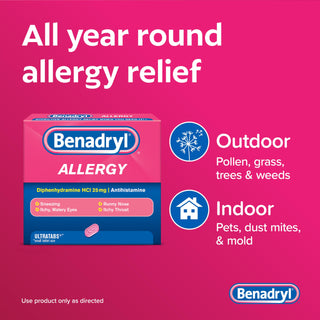 Benadryl Allergy ULTRATAB 60X2 DISPENSIT, 1 Count
