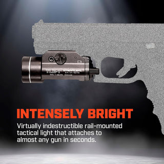 Streamlight 69110 TLR-1 300-Lumen 12,000-Candela Rail-Mounted Weapon Flashlight with Rail Locating Keys, Black