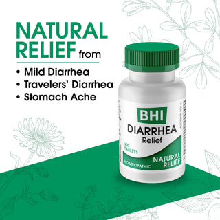 MediNatura BHI Diarrhea - Diarrhea Medicine for Fast-Acting Relief - Relieves Stomach Aches - Dissolvable Tablets - Natural Plant & Mineral-Based Ingredients - Non-Drowsy - Daily Support - 100 Count